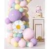 Balony na urodziny girlanda dekoracja zestaw pestelowy kwiatek stokrotka